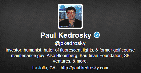 Paul Kedrosky Twitter