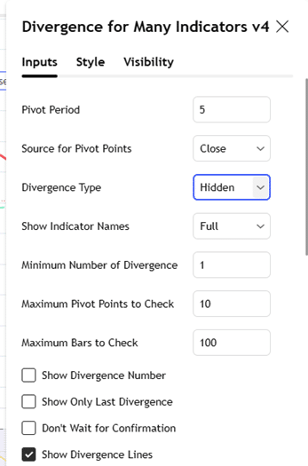 The TradingView divergence indicator