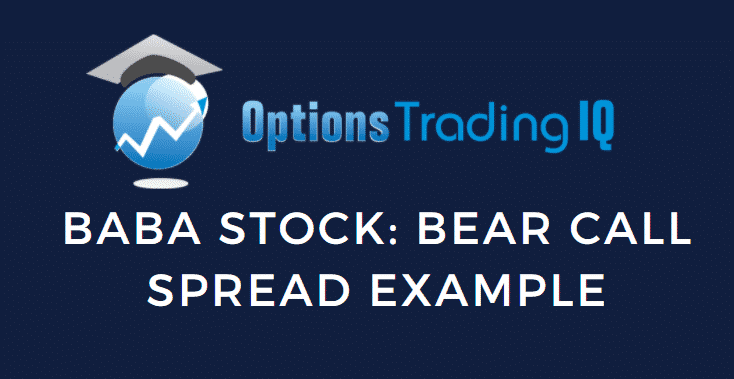 bear call spread example - baba stock