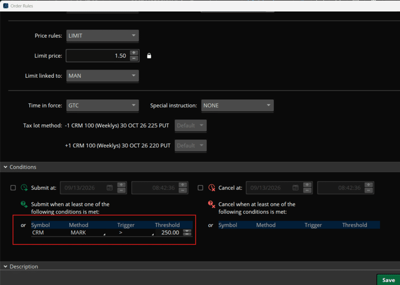 conditional vertical spread thinkorswim