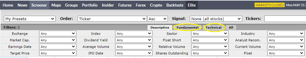 finviz stock screener