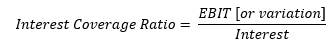 interest coverage ratio formula