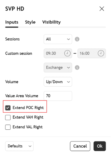 volume profile tradingview